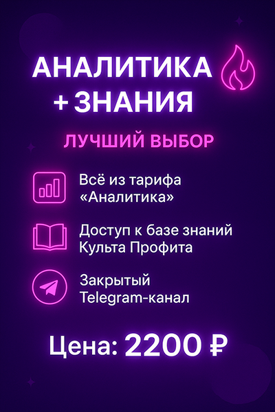 Тариф Аналитика + Знания